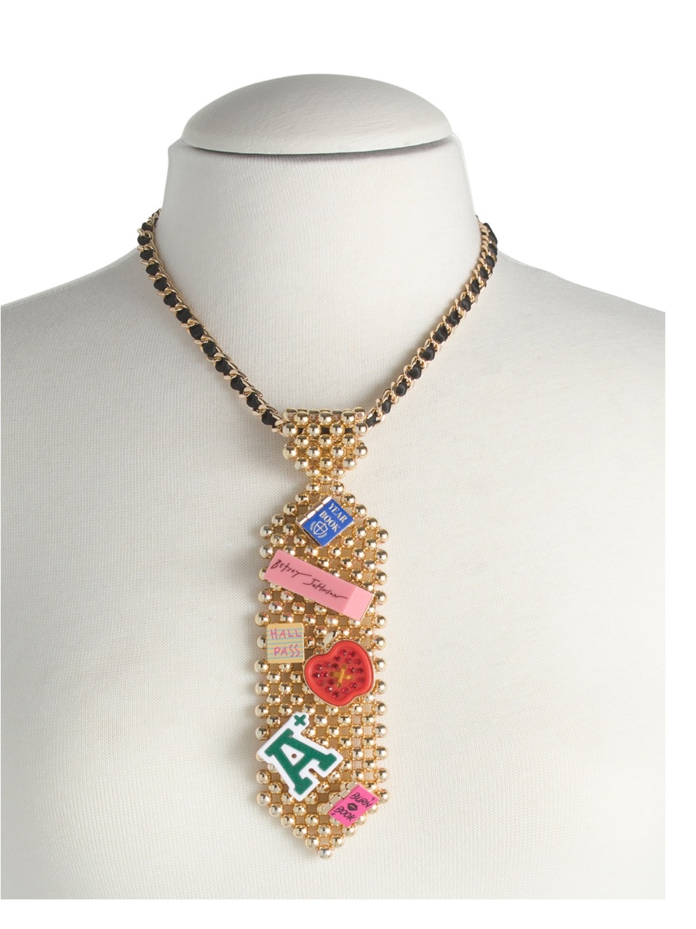 Betsey Johnson School Tie necklace
